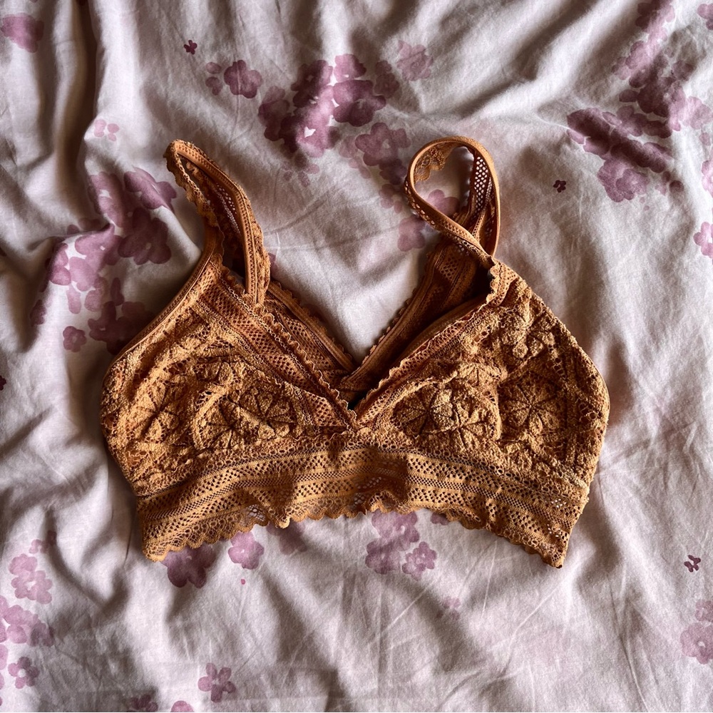 [aerie] Lace Bralette in Rust Orange